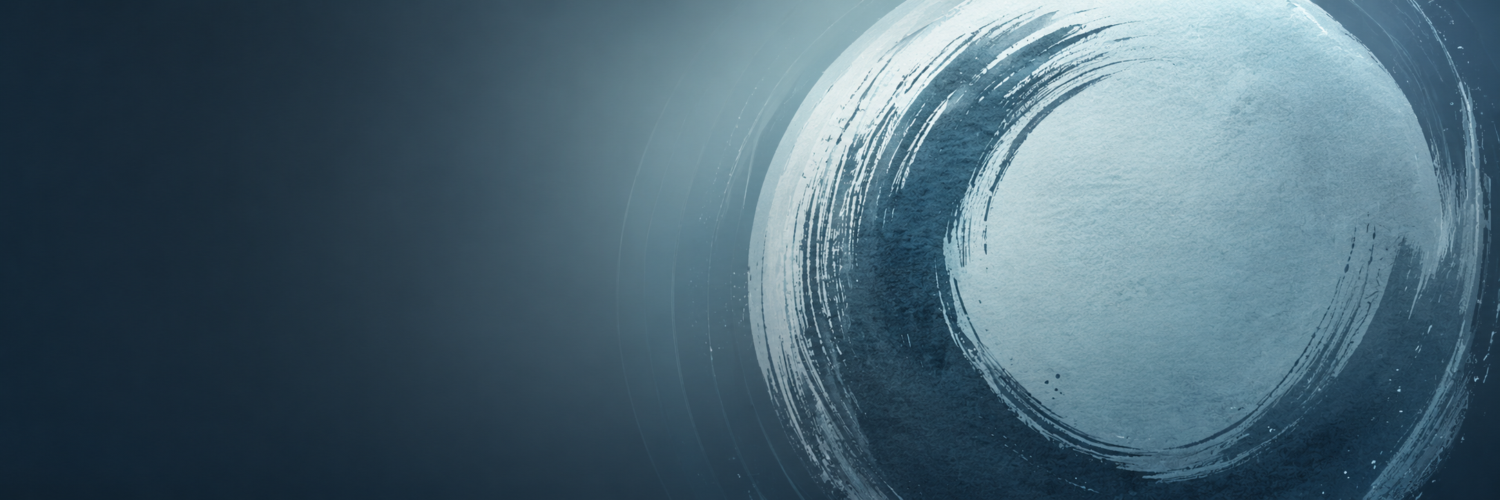 Abstract brushstroke on deep blue background
